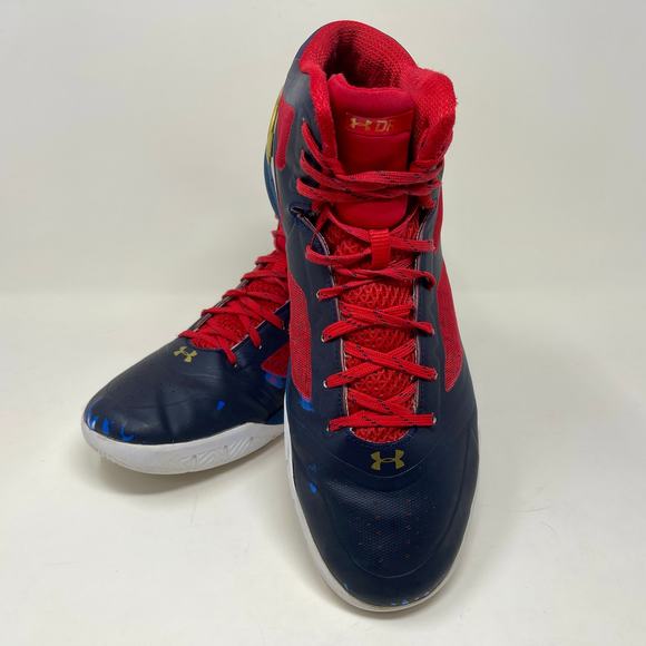 Under Armour Steph Curry Clutch Fit Drive 2 Sneakers Mens 13 Black Red S1520 - Picture 8 of 14